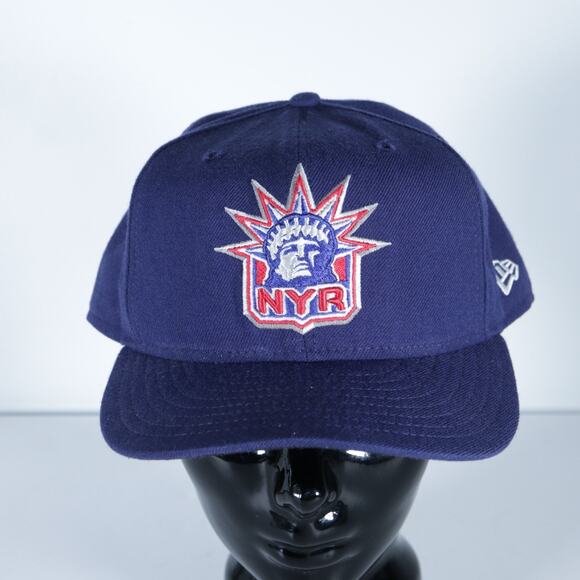 NY New York Rangers New Era 59Fifty 5950 Fitted Hat Blue Size 8 1/8 NHL Hockey - Picture 1 of 6